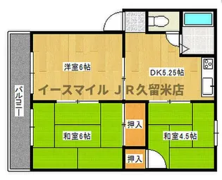 エステート中園(えすてーとなかぞの)【101号号室】の間取り