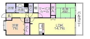 モントーレ久留米セントラルパーク【4階】の間取り