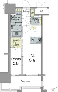エンクレスト天神TERRACE【12階】の間取り