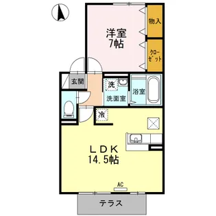 リビングタウン江戸屋敷 E棟【115号号室】の間取り