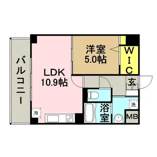プランドール綾【9階】の間取り