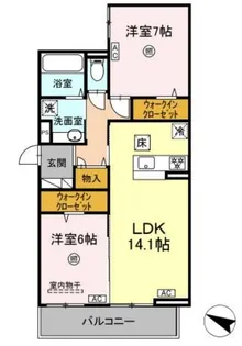 D-ROOM KAWAZOE【3階】の間取り