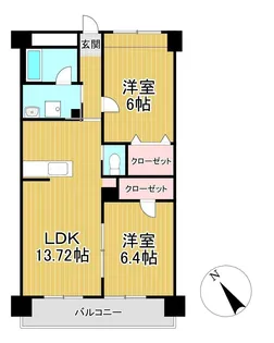 プリマヴェーラ一條【2階】の間取り