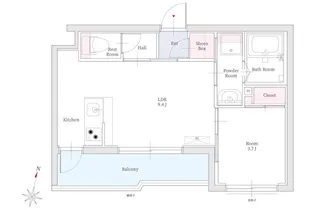 リアンレガーロ雑餉隈駅Ⅱ【4階】の間取り