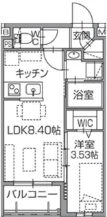 ラクラス南福岡North【5階】の間取り