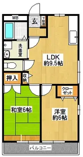 チェリーハイツ【2階】の間取り