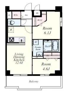 Pisces東比恵(ピスケス東比恵) 【4階】の間取り