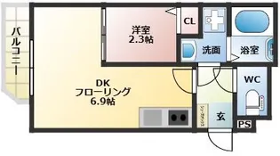 THE NOBLES 聖マリア病院前【3階】の間取り