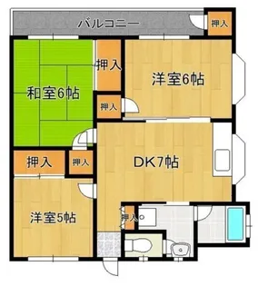 福岡県久留米市御井町【マンション】の間取り