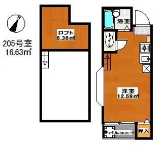 リバーサイド貝塚【2階】の間取り