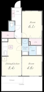 ティファニー【1階】の間取り