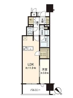 1LDKの間取り画像