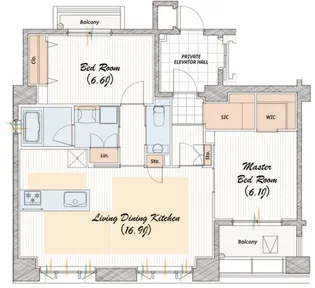 WECRAS高宮南【4階】の間取り