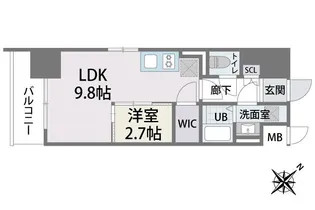 ラクラス博多Ⅱ【2階】の間取り
