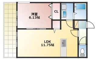 マリアージュ西牟田B棟【102号室】の間取り