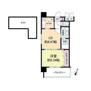 レジディア天神【12階】の間取り
