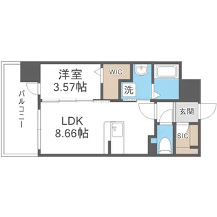 リファレンス六本松ビル【805●号室】の間取り
