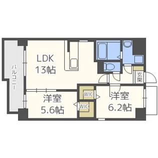 ファーストポイント東比恵【4階】の間取り