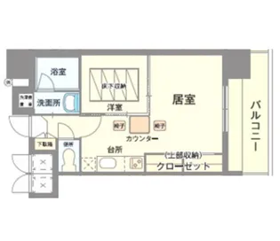 エステートモア・天神マリーナ【14階】の間取り