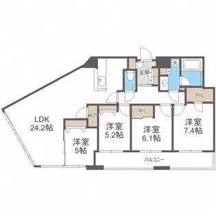 センターマークスタワー【22階】の間取り