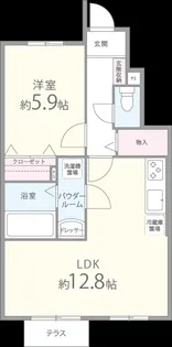 ボヌール・メゾン【1階】の間取り