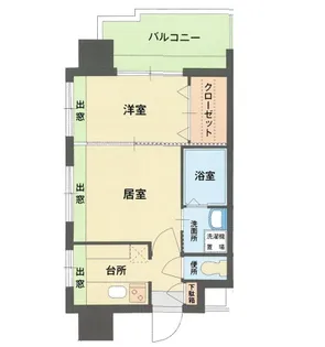 エステートモア・平尾公園通り【8階】の間取り