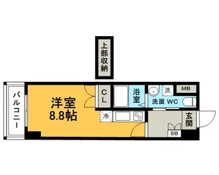 CLUB ORIENT No.72【7階】の間取り