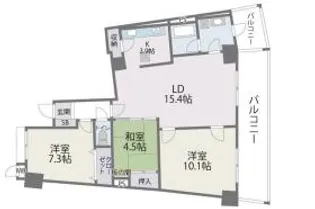 アイランドシティ・インフィニガーデン イースト棟【13階】の間取り