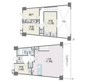 アイランドシティ・インフィニガーデン イースト棟の間取り