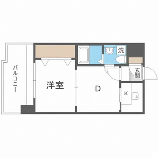 エステートモア・薬院通り【4階】の間取り