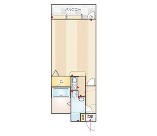 エステートモア・赤坂【12階】の間取り
