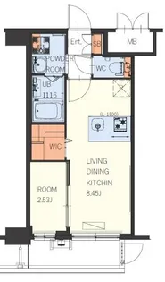 ギャラクシー博多駅北【1階】の間取り