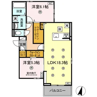 D-ROOM美野島【3階】の間取り