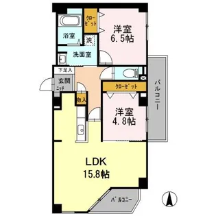アルカス西公園【2階】の間取り