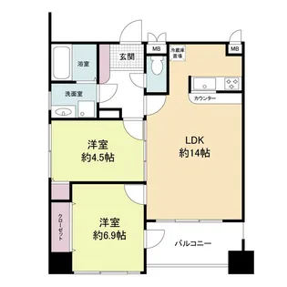 グランパーク天神【11階】の間取り