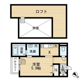 アテリサージュ箱崎【1階】の間取り