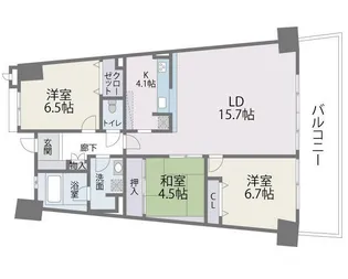 アイランドシティ・インフィニガーデン イースト棟【5階】の間取り