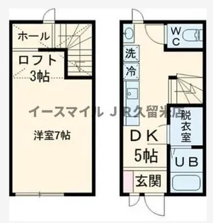 ヴォールデア田主丸B【4号室】の間取り
