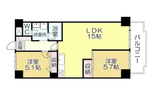 ダイアパレス久留米【4階】の間取り
