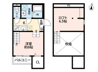 INFIELD箱崎【105●号室】の間取り