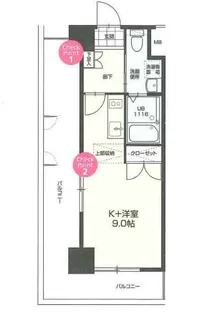 CLUB ORIENT NO70 HARBOR SOUTH TOWER【2階】の間取り