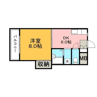 シャトレ新町【4階】の間取り