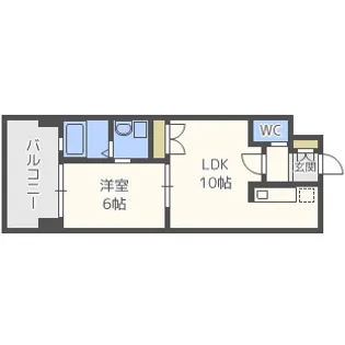 レジディア薬院大通【7階】の間取り