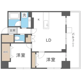 2LDKの間取り画像