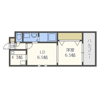 レジディア天神【9階】の間取り