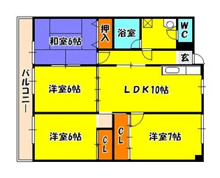 池松コーポⅠ【202号室】の間取り