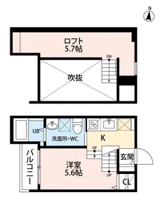ルミカ美野島【1階】の間取り