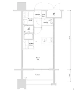 エンクレスト博多EXCEED【6階】の間取り