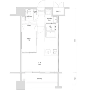 エンクレスト博多EXCEED【6階】の間取り