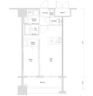 エンクレスト博多EXCEED【6階】の間取り